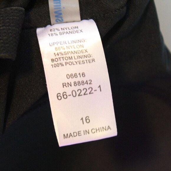 Swimsuits For All One Piece Halter Swimsuit Twisted Ruched Black Size 16 H13539 - Picture 8 of 8